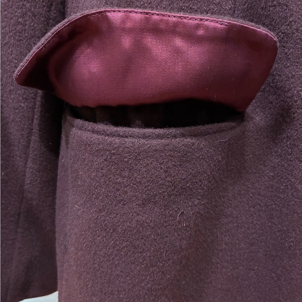 80’s Vintage Brooks Brothers Burgundy Coat 100% Camel Hair - Picture 7 of 15